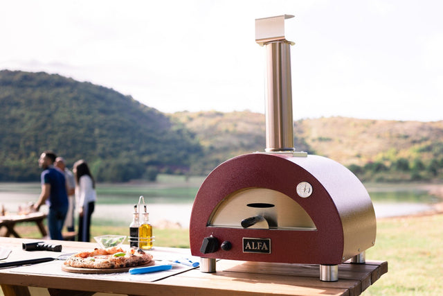 Alfa Moderno Portable Propane Gas Fired Pizza Oven - Antique Red