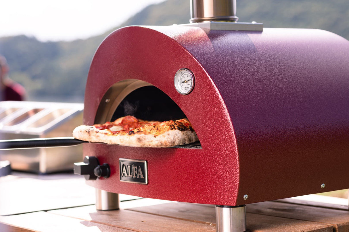 Alfa Moderno Portable Propane Gas Fired Pizza Oven Antique Red