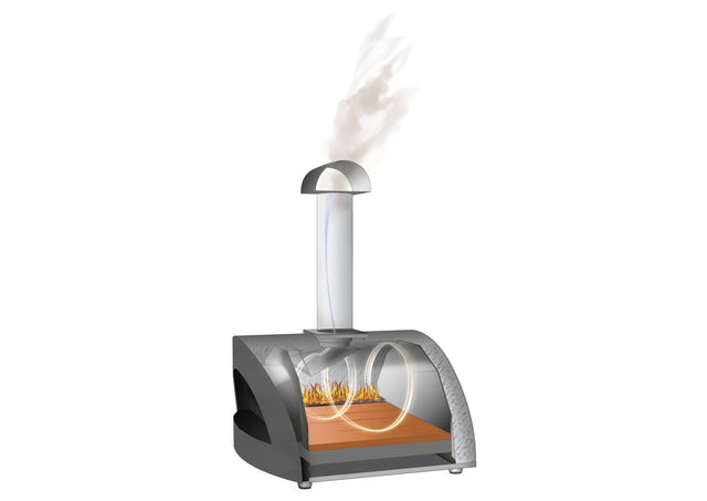 Alfa Moderno Portable Propane Gas Fired Pizza Oven - Grey