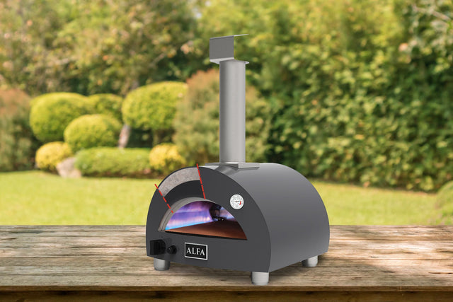 Alfa Moderno Portable Propane Gas Fired Pizza Oven - Grey