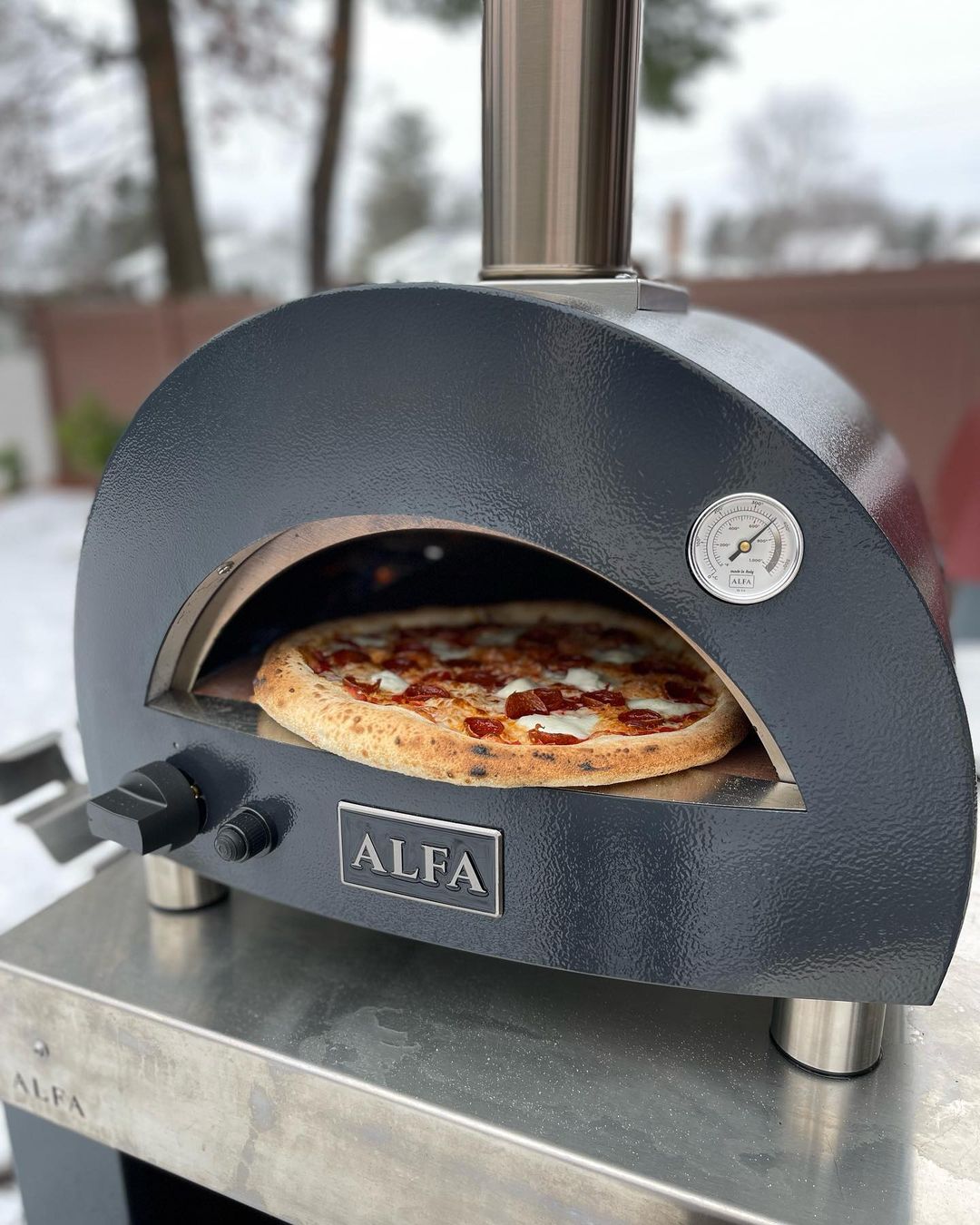 Alfa Moderno Portable Propane Gas Fired Pizza Oven - Grey