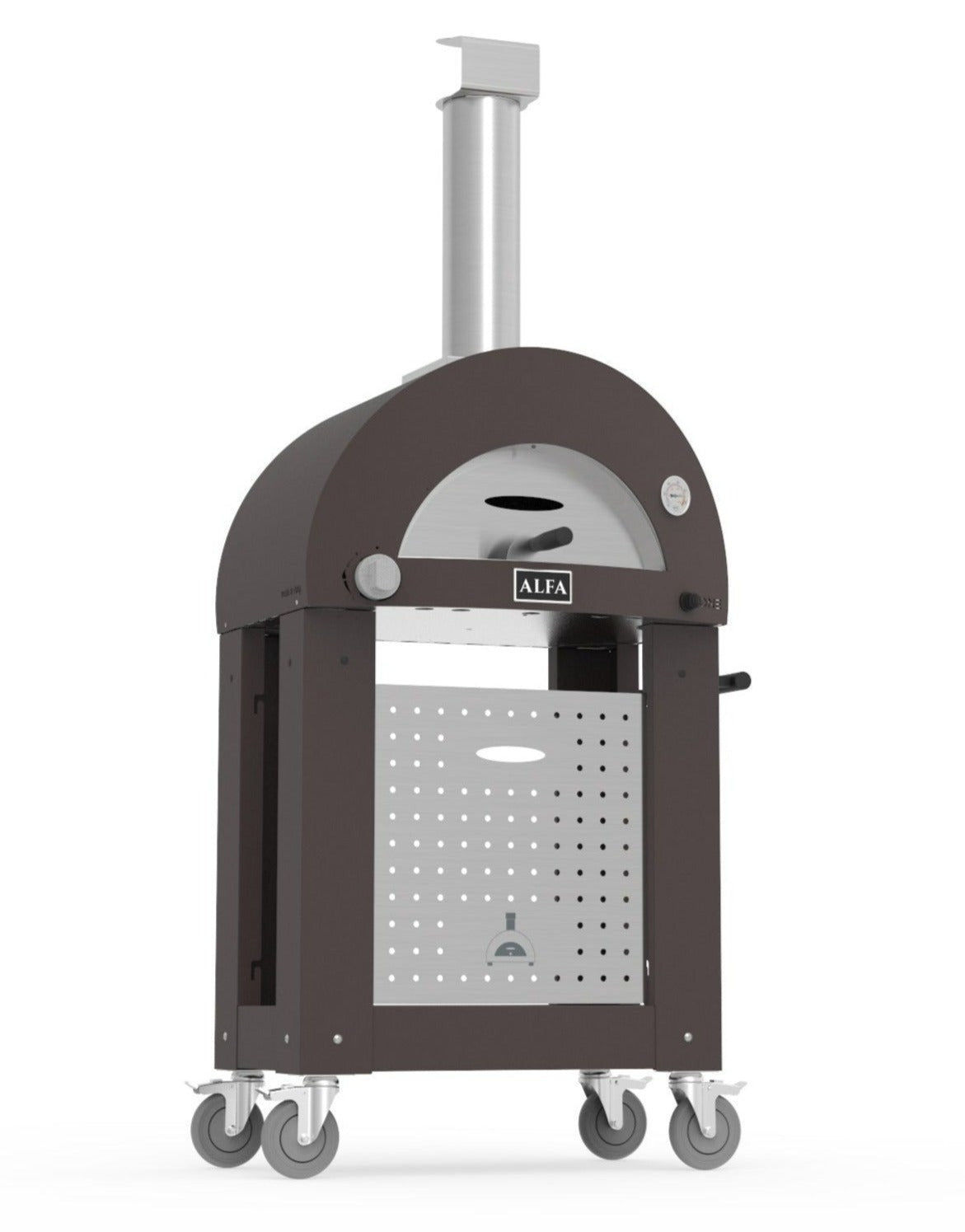 Alfa Nano Wood Fired Freestanding Outdoor Pizza Oven on Cart