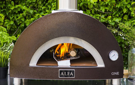 Alfa Nano Wood Fired Freestanding Pizza Oven on Cart - Copper
