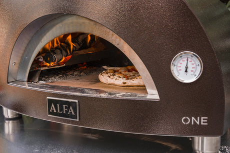 Alfa Nano Wood Fired Freestanding Pizza Oven on Cart - Copper