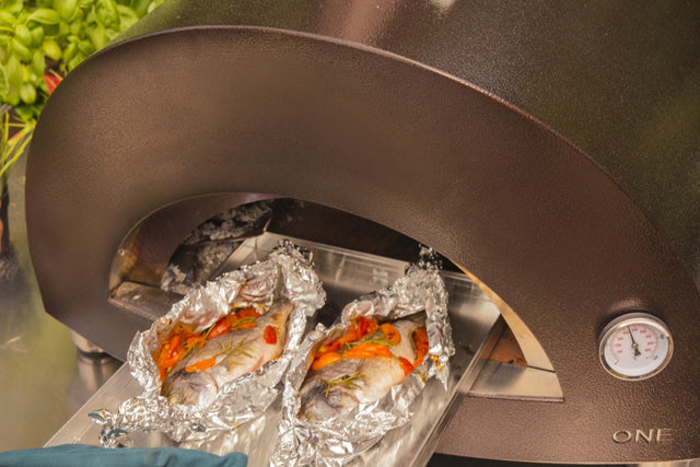 Alfa Nano Wood Fired Freestanding Pizza Oven on Cart - Copper
