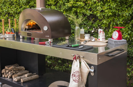 Alfa Nano Wood Fired Freestanding Pizza Oven on Cart - Copper