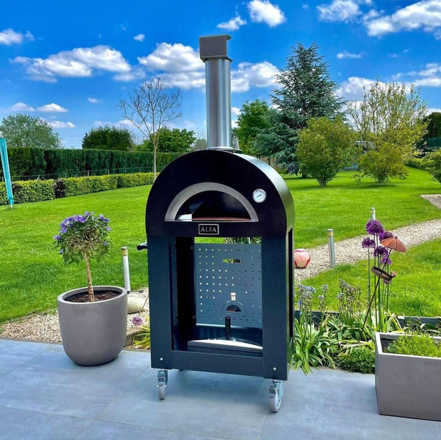 Alfa Nano Wood Fired Freestanding Pizza Oven on Cart - Copper