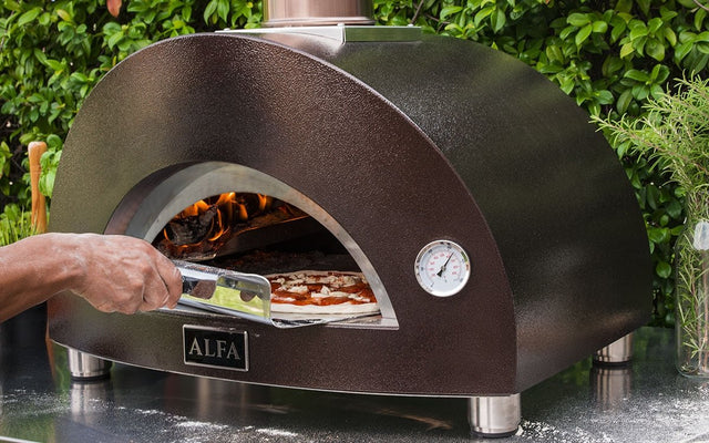 Alfa Nano Wood Fired Freestanding Pizza Oven on Cart - Copper
