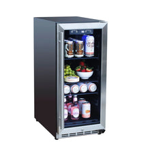Load image into Gallery viewer, American Made Grills 15&quot; 3.2c Outdoor Rated Fridge with Glass Door
