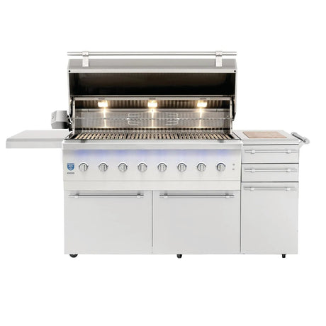 American Made Grills Encore 54-Inch Freestanding Hybrid Grill - Gas Wood & Charcoal