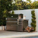 American Made Grills Encore 54-Inch Freestanding Hybrid Grill - Gas Wood & Charcoal