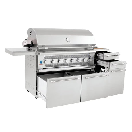 American Made Grills Muscle 54-Inch Freestanding Hybrid Grill - Natural Gas - MUSFS54-NG