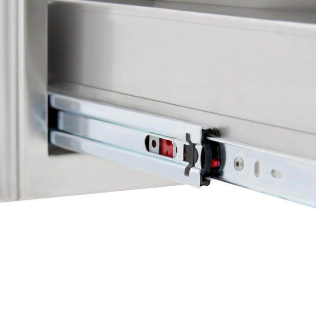 Blaze 13-Inch Narrow Roll-Out Stainless Steel Trash Bin - BLZ-TRNW-DRW-H