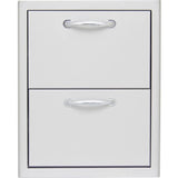 Blaze 16-Inch Stainless Steel Double Access Drawer - BLZ-DRW2-R