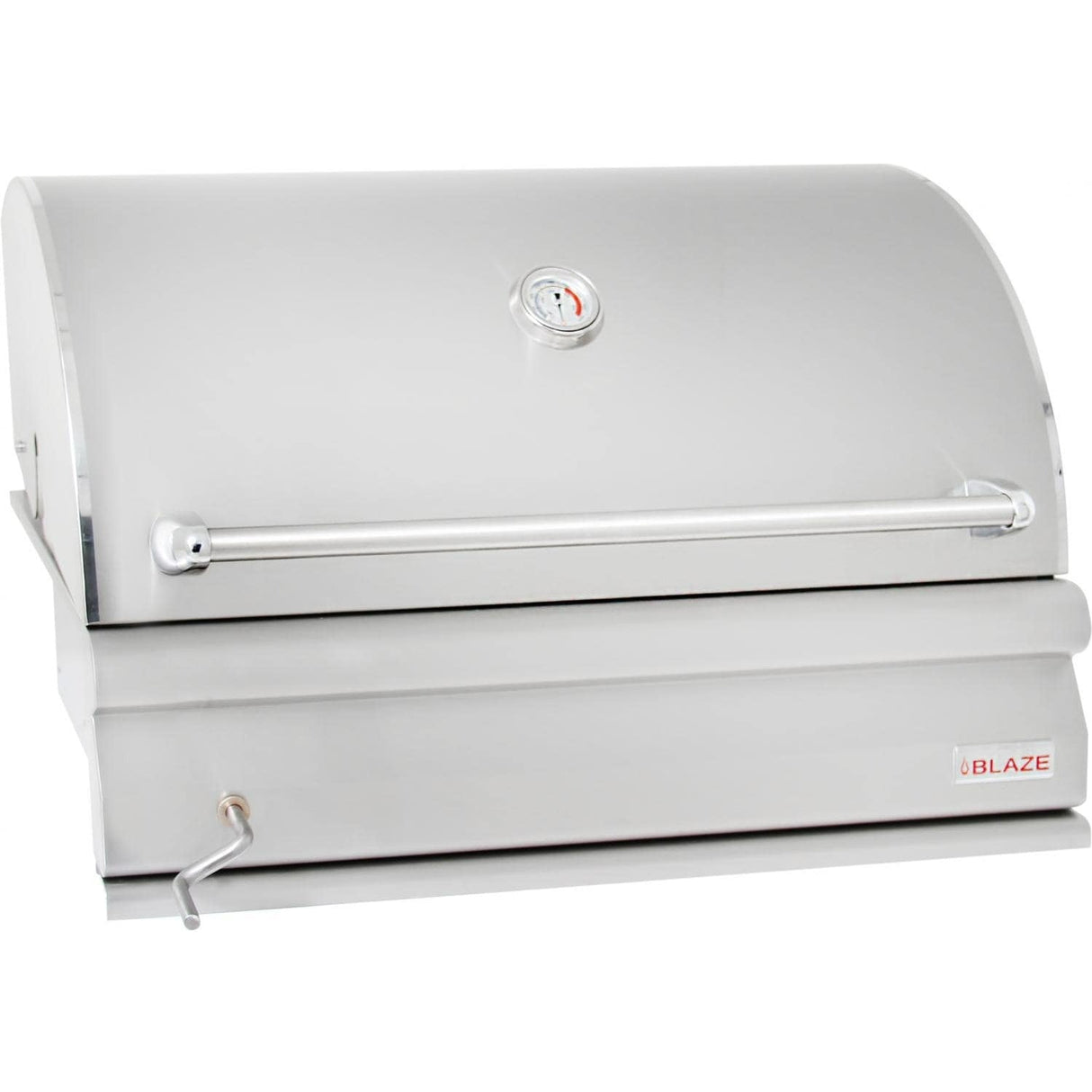Blaze 32-Inch Built-In Stainless Steel Charcoal Grill With Adjustable Charcoal Tray