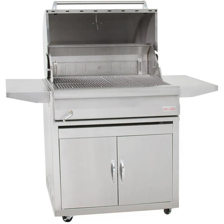 Blaze 32-Inch Stainless Steel Charcoal Freestanding Grill With Adjustable Charcoal Tray