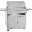Blaze 32-Inch Stainless Steel Charcoal Freestanding Grill With Adjustable Charcoal Tray