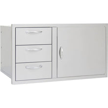 Load image into Gallery viewer, Blaze 39-Inch Stainless Steel Access Door &amp; Triple Drawer Combo - BLZ-DDC-39-R
