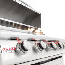 Load image into Gallery viewer, Blaze LTE 40-Inch 5-Burner Freestanding Gas Grill With Rear Infrared Burner &amp; Grill Lights On Cart
