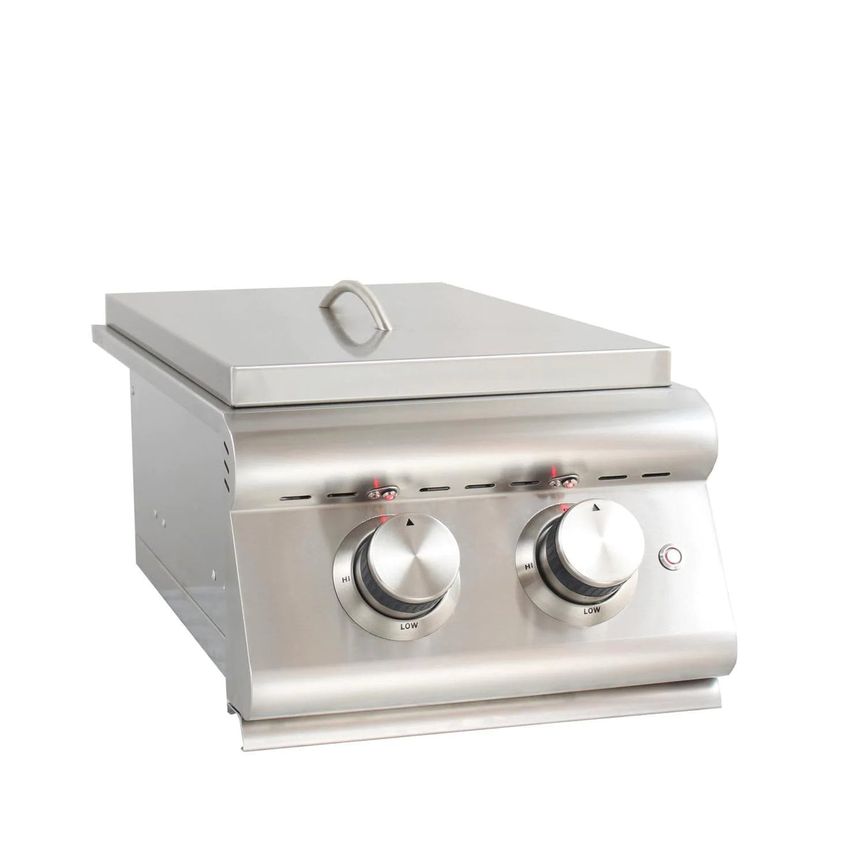 Blaze LTE Built-In Stainless Steel Gas Double Side Burner With Lid