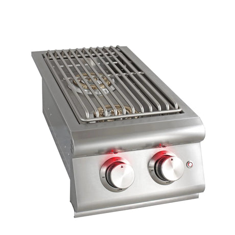 Blaze LTE Built-In Stainless Steel Gas Double Side Burner With Lid