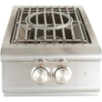 Blaze Premium LTE Built-In Gas High Performance Power Burner W/ Wok Ring & Stainless Steel Lid - BLZ-PBLTE