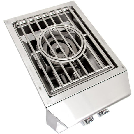 Blaze Professional Built-In Gas High Performance Power Burner W/ Wok Ring & Stainless Steel Lid