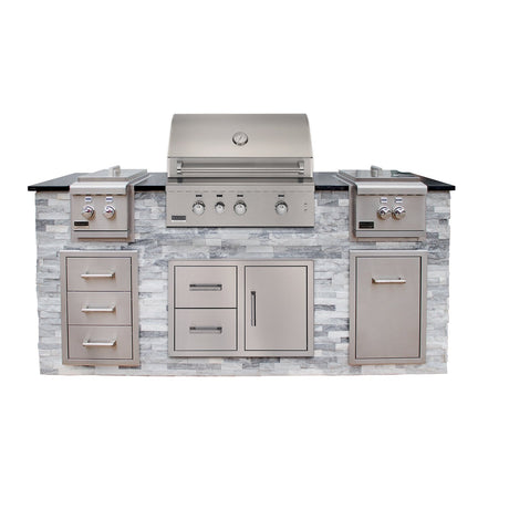 Broilmaster 34-in Built-In Gas Grill with 3 Burners, Lights, Rear Burner
