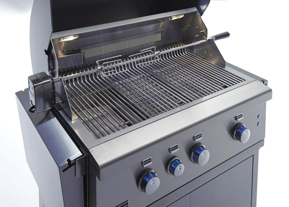 Broilmaster 34-in Built-In Gas Grill with 3 Burners, Lights, Rear Burner