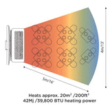 Bromic Tungsten Smart-Heat Portable Radiant Heat 39,800 BTU Patio Heater - BH0510001