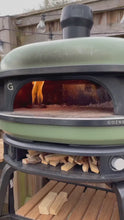 Load and play video in Gallery viewer, Gozney Dome Outdoor Oven Propane Gas &amp; Wood-Fired Dual Fuel - Olive Green
