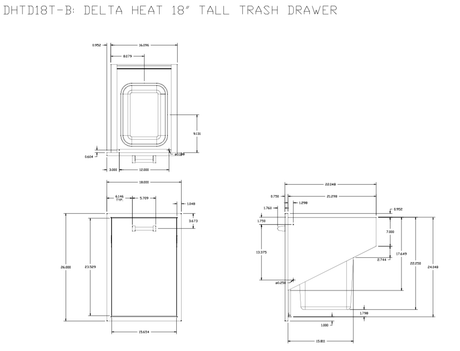 Delta Heat 18-Inch Roll-Out Stainless Steel Trash Bin
