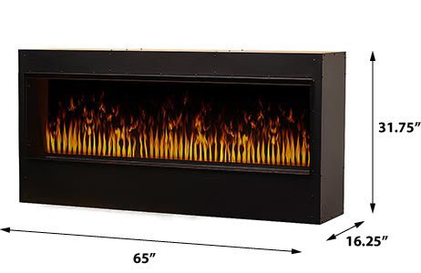 Dimplex Opti-Myst Pro 1500 Built-in 60 Inch Water Vapor Electric Fireplace Firebox
