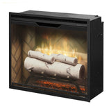 Dimplex Revillusion 24-Inch Built-In Electric Fireplace Insert Firebox - Herringbone Brick