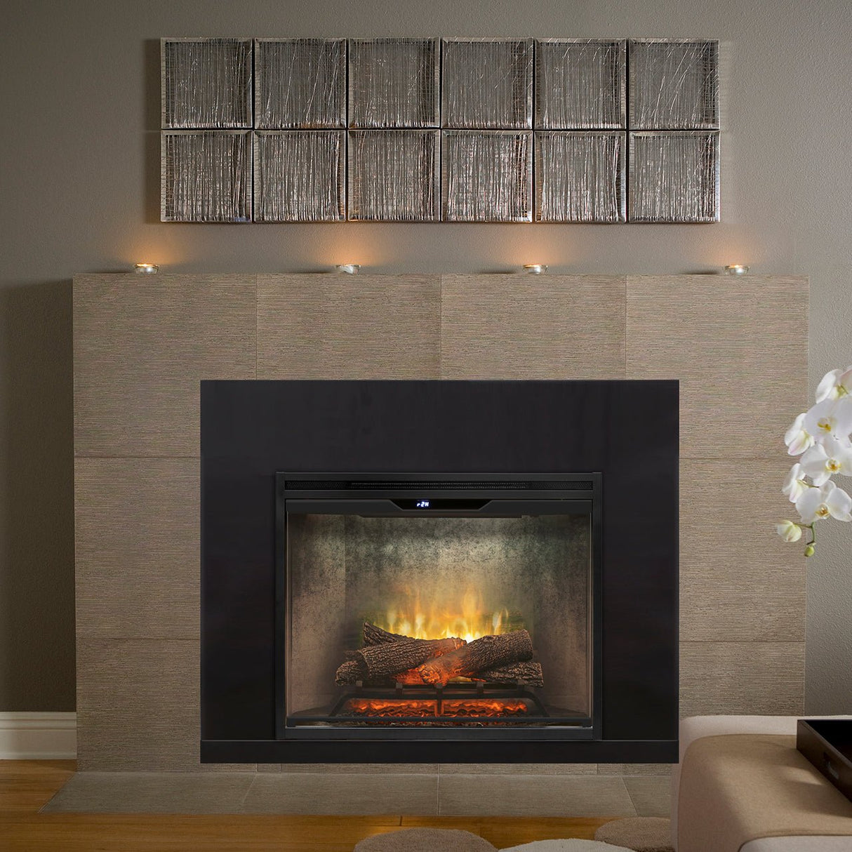 Dimplex - Revillusion 30-Inch Built-In Electric Fireplace - Weathered Concrete Gray