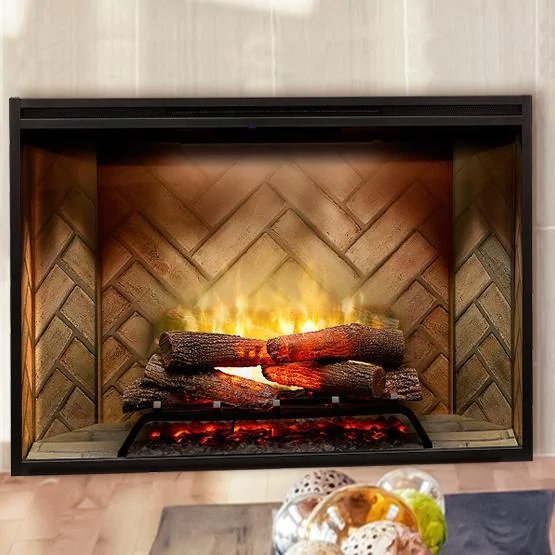 Dimplex Revillusion 42-Inch Built-In Electric Firebox Fireplace Insert - Herringbone Brick