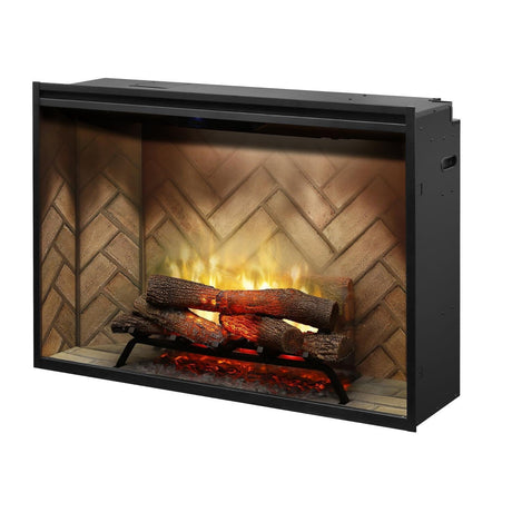 Dimplex Revillusion 42-Inch Built-In Electric Firebox Fireplace Insert - Herringbone Brick