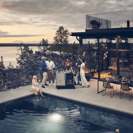 Dometic MoBar 550S Outdoor Mobile Bar Beverage Center w/ Dual Zone Refrigerator