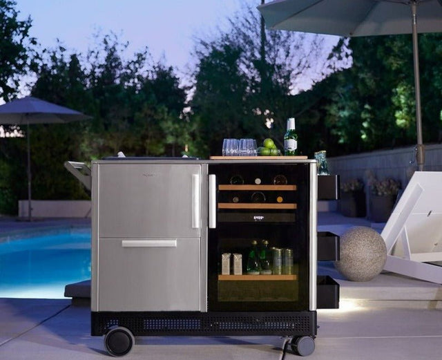 Dometic MoBar 550S Outdoor Mobile Bar Beverage Center w/ Dual Zone Refrigerator