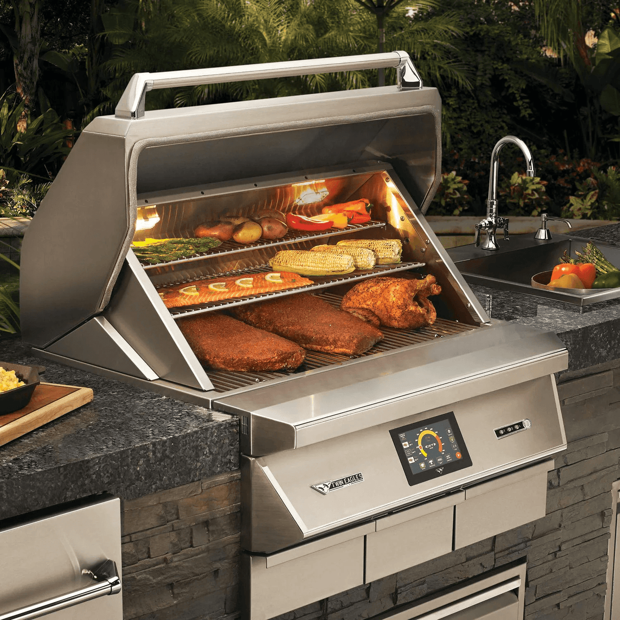 Stainless steel gas smoker cheap