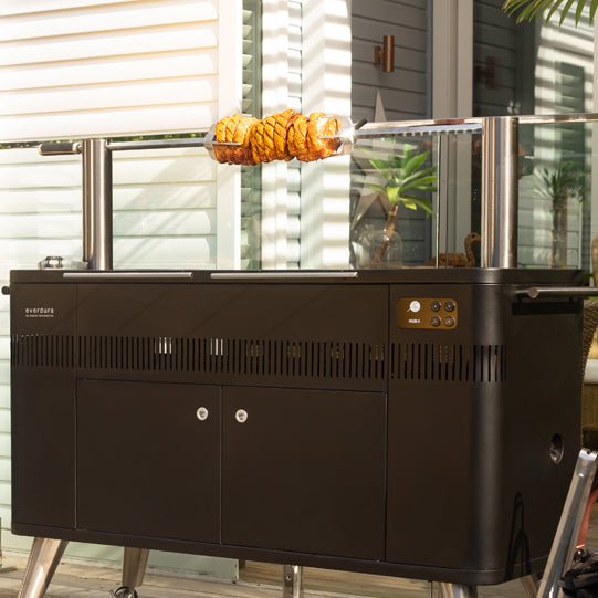 Everdure By Heston Blumenthal HUB II 54-Inch Charcoal Grill With Rotisserie & Electronic Ignition - HBCE3BUS