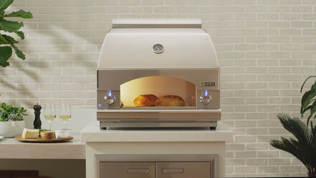 Lynx Professional Napoli 30-Inch Natural Gas Outdoor Pizza Oven On Mobile Kitchen Cart - LPZAF-NG