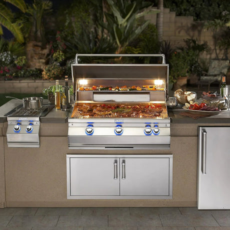 Fire Magic Aurora A660I 30-Inch Built-In Natural Gas Grill With Rotisserie And Analog Thermometer - A660I-8EAN