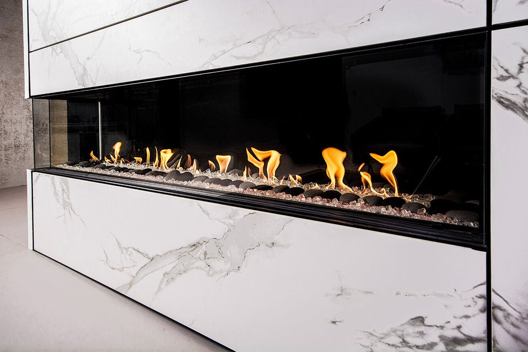Flare Modern Front Facing Frameless Gas Fireplace