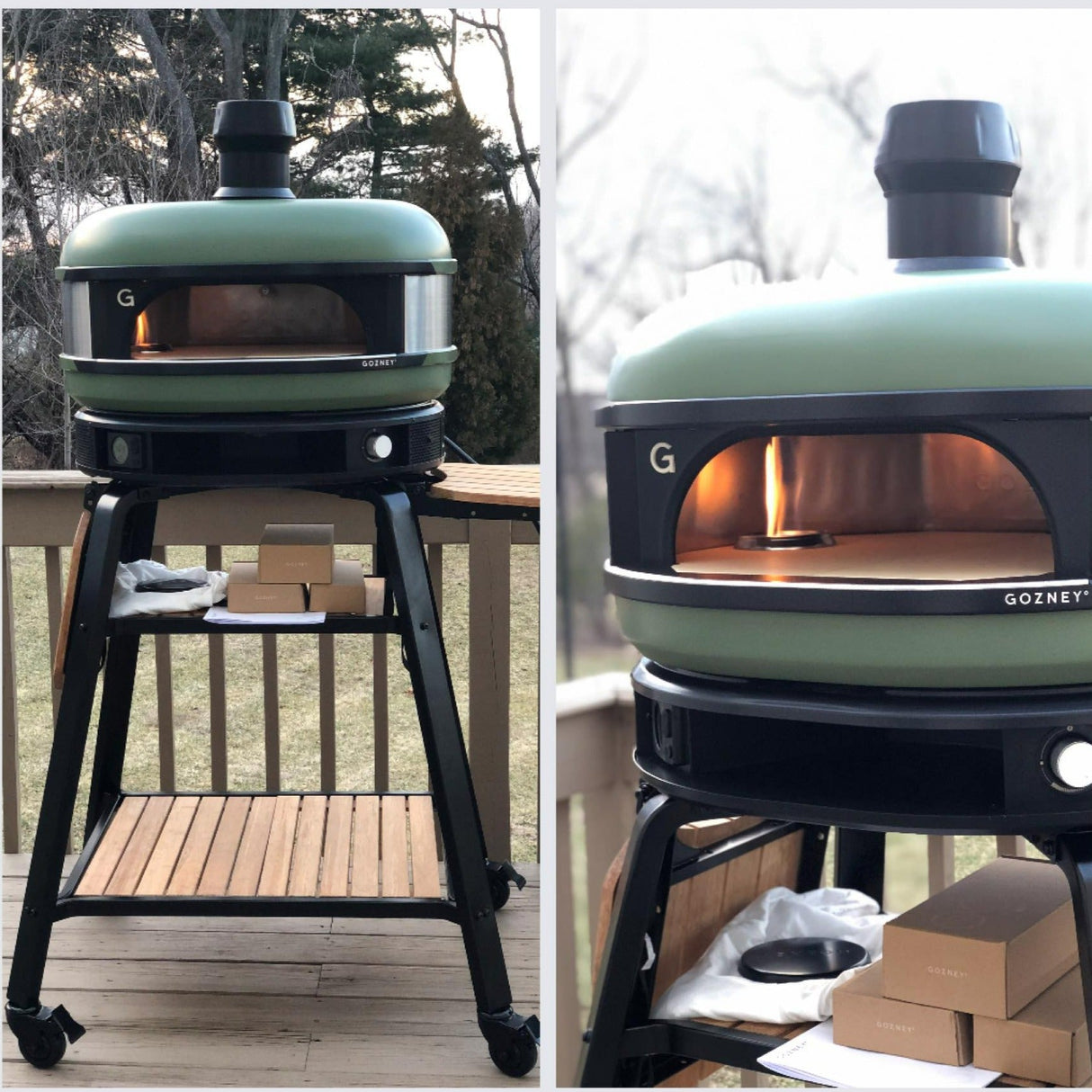 Gozney Dome Outdoor Oven Propane Gas & Wood-Fired Dual Fuel - Olive Green