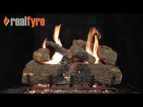 Peterson Real Fyre Charred Oak Gas Log Set With Vented ANSI Certified G46 Burner