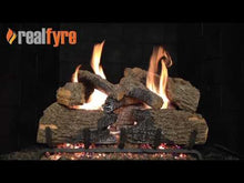 Load and play video in Gallery viewer, Peterson Real Fyre Charred Oak Gas Log Set With Vented ANSI Certified G46 Burner
