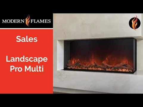 Modern Flames Landscape Pro Multi-Sided Built-In 56 Inch Electric Fireplace Linear Firebox