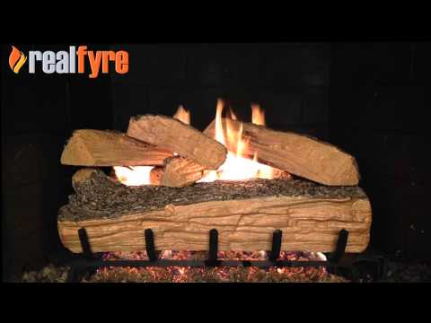 Peterson Real Fyre Split Oak Gas Log Set With Vented Gas ANSI Certified G46 Burner