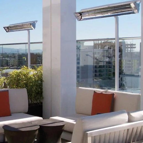 Infratech CD-Series 39-Inch 4000W Dual Element Electric Infrared Patio Heater - 240V - Stainless Steel